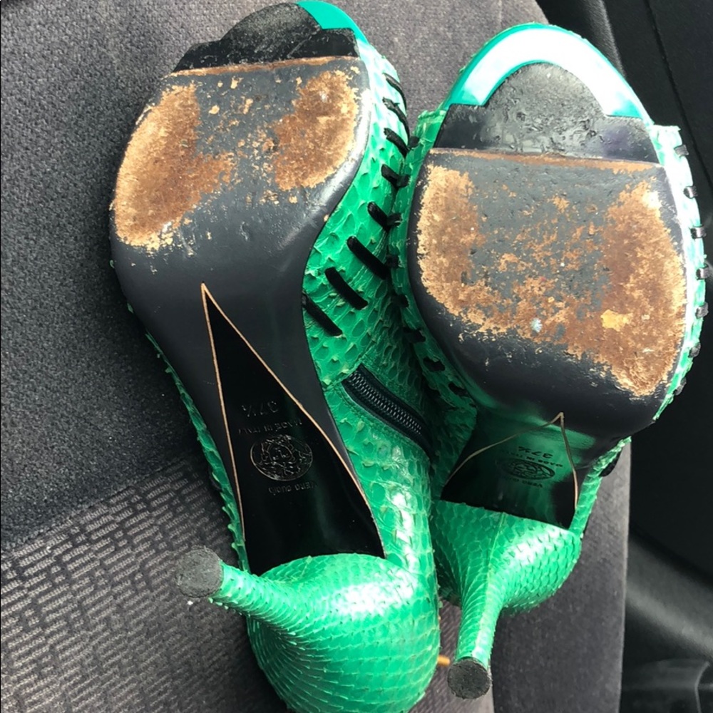 Versace Open Toe Booties - image 5